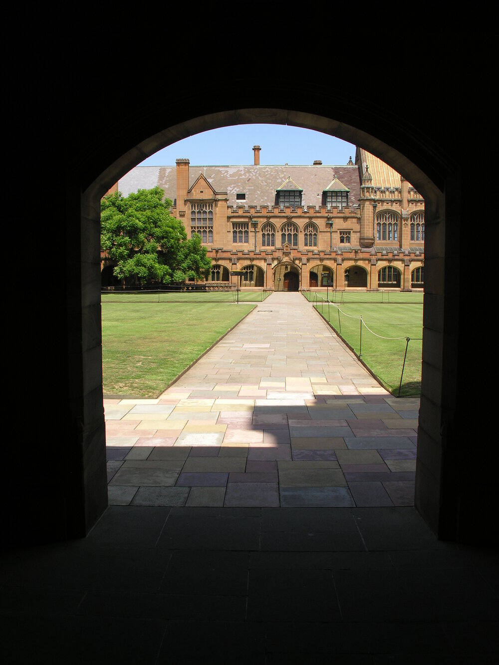 View of Quadrangle Centre Through Arch