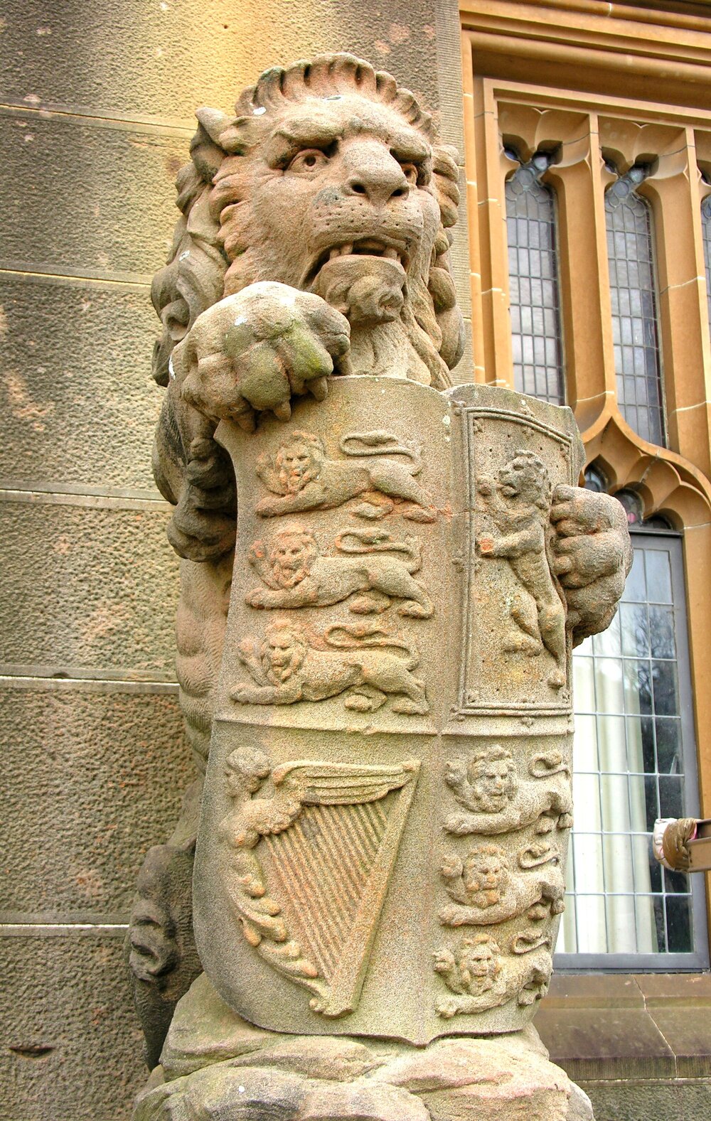 Statue of a Lion in the Quadrangle