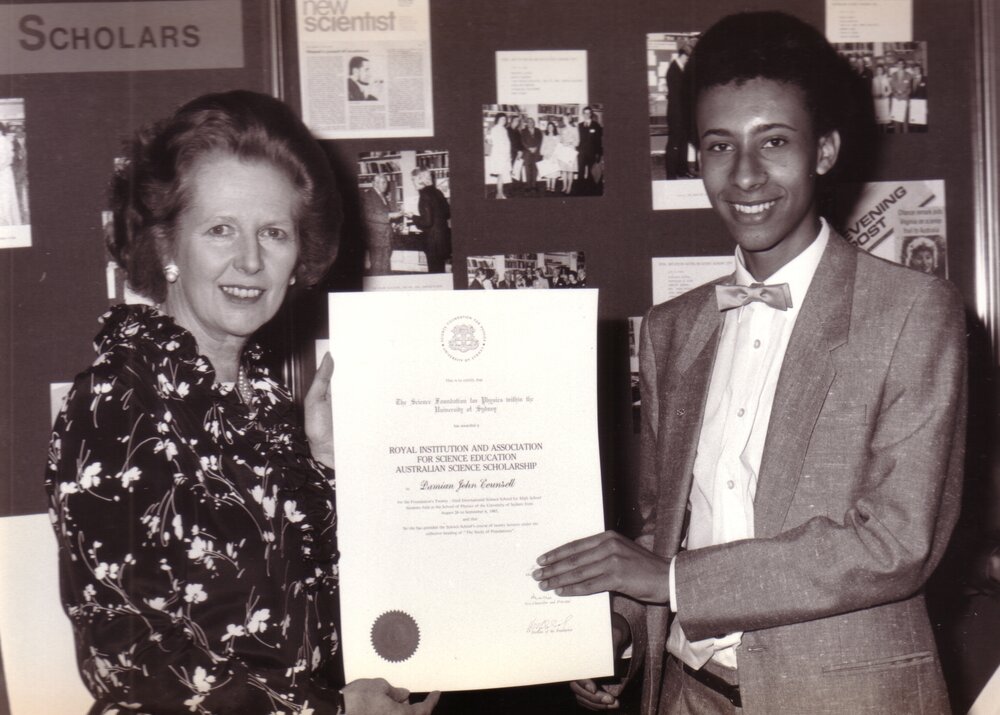 Margaret Thatcher with International Science School Scholar