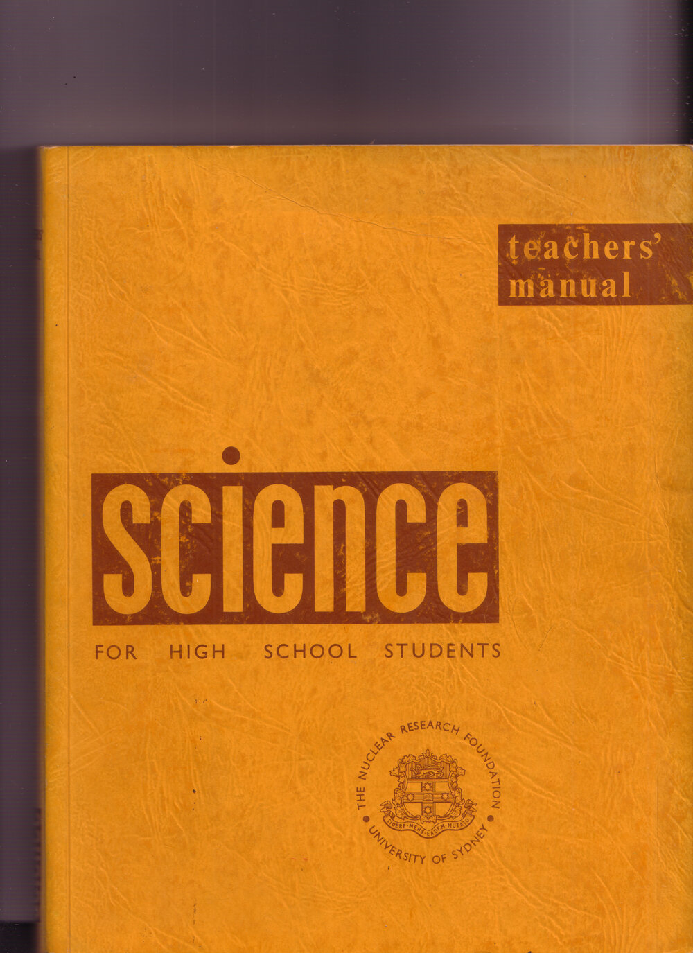 "Science for High School Students - Teachers' Manual" Book Cover