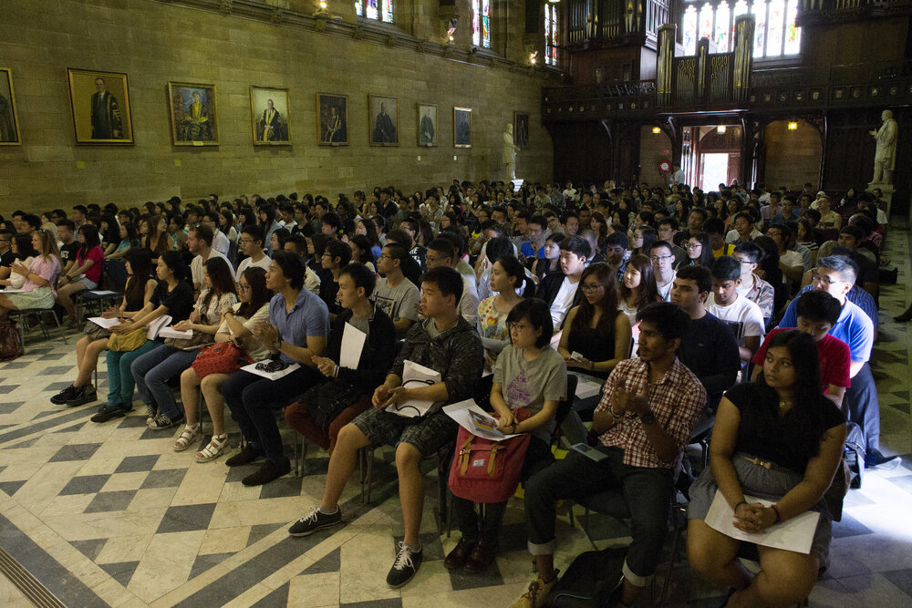 International Students Welcome Event in Great Hall