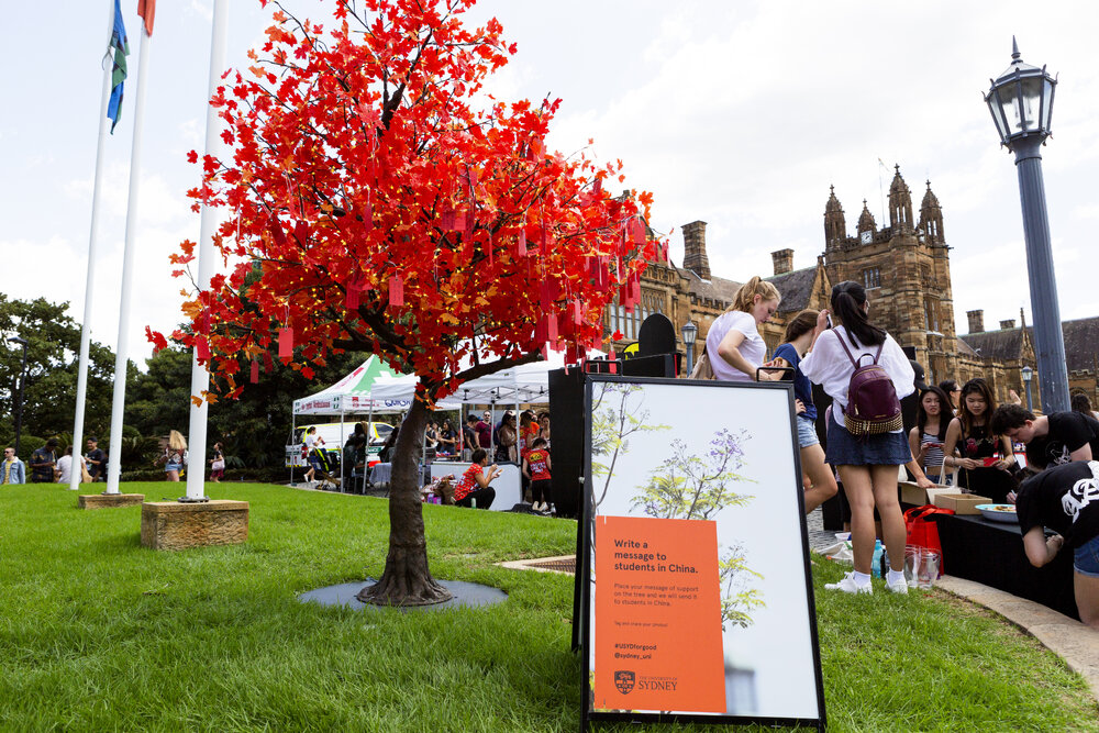 Solidarity Tree for China at Welcome Week