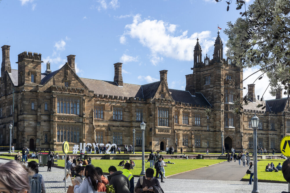 Welcome Week USYD Sign at Quadrangle