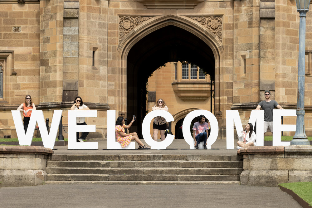 Welcome Sign at Quadrangle for Welcome 