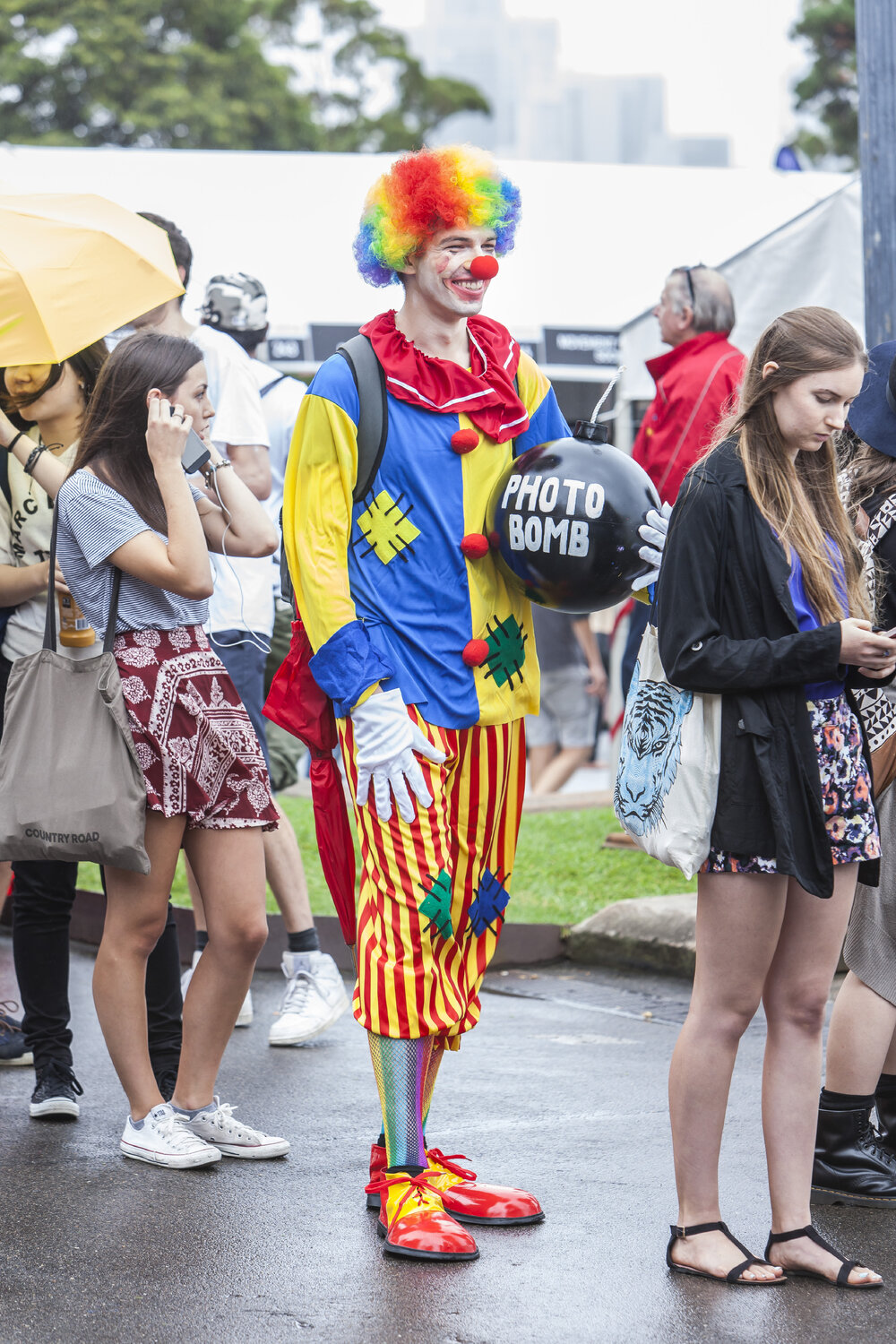 Photo Bomb Clown at Orientation Week
