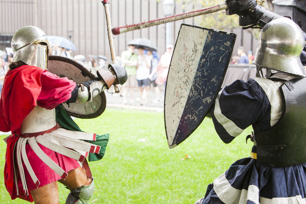 Historical Reenactment Fight at Orientation Week 