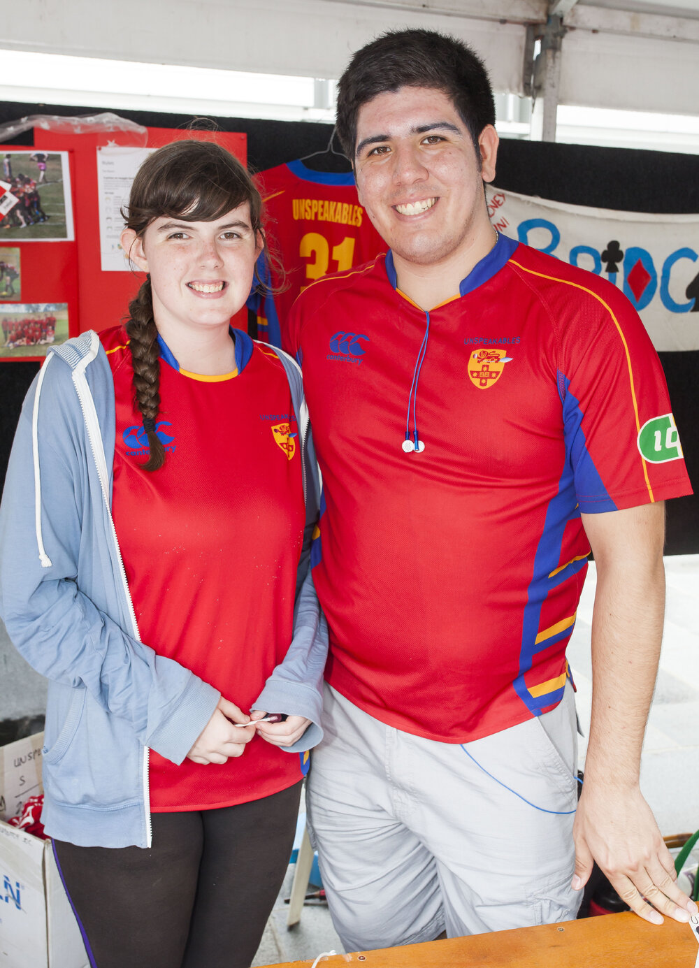 Unspeakables Teammates at the Quidditch Club Stall at Orientation Week