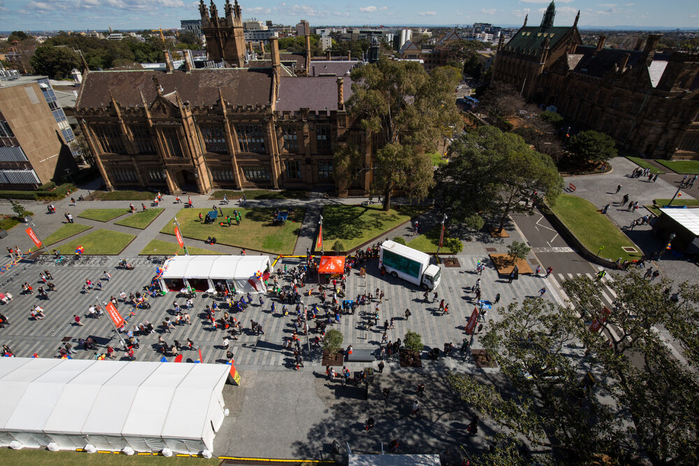 Aerial View of Eastern Avenue on Open Day