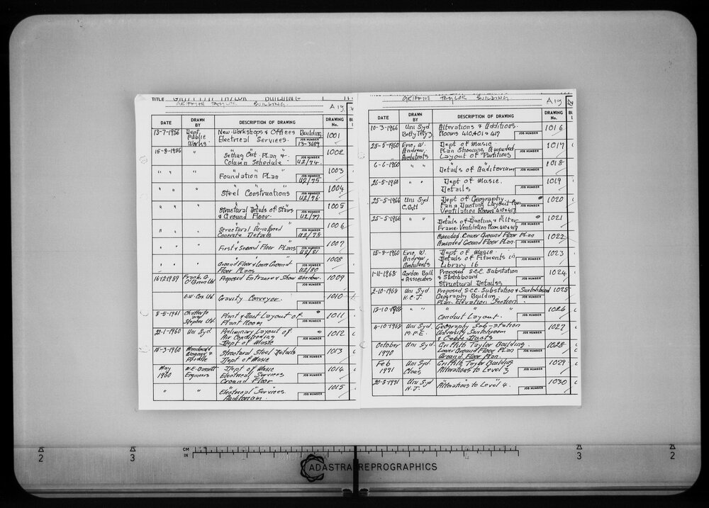 Griffith Taylor Building - Microfilm Roll F358 - Part 1 of 2