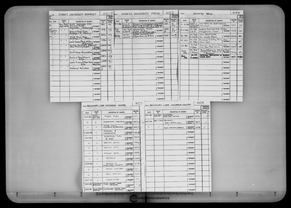 Joinery Shop - Microfilm Roll F344