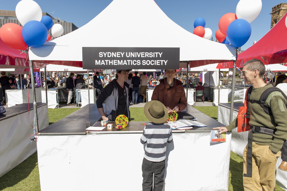 Sydney University Mathematics Society (SUMS) Stall at Open Day