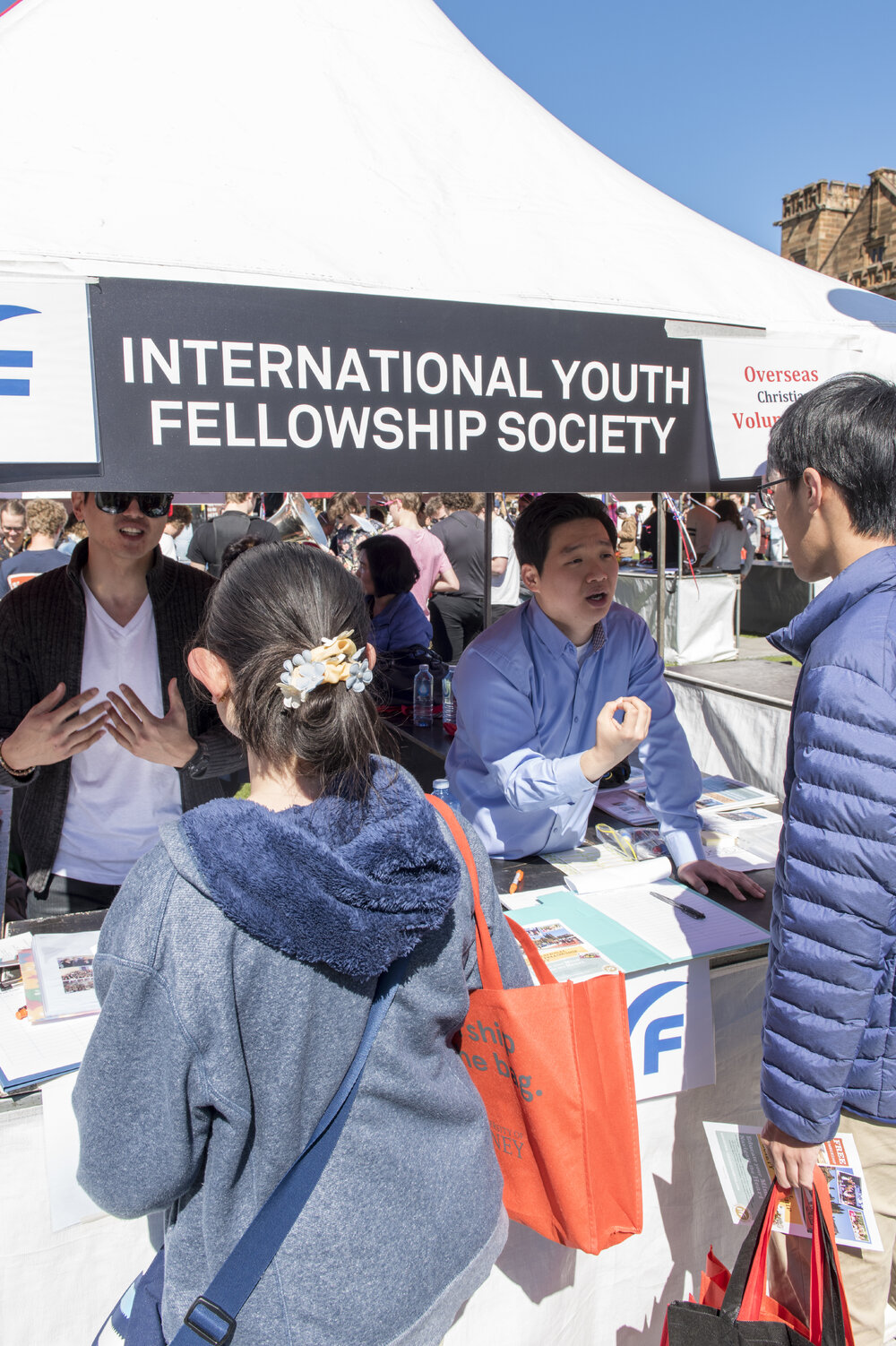 International Youth Fellowship Society Stall at Open Day
