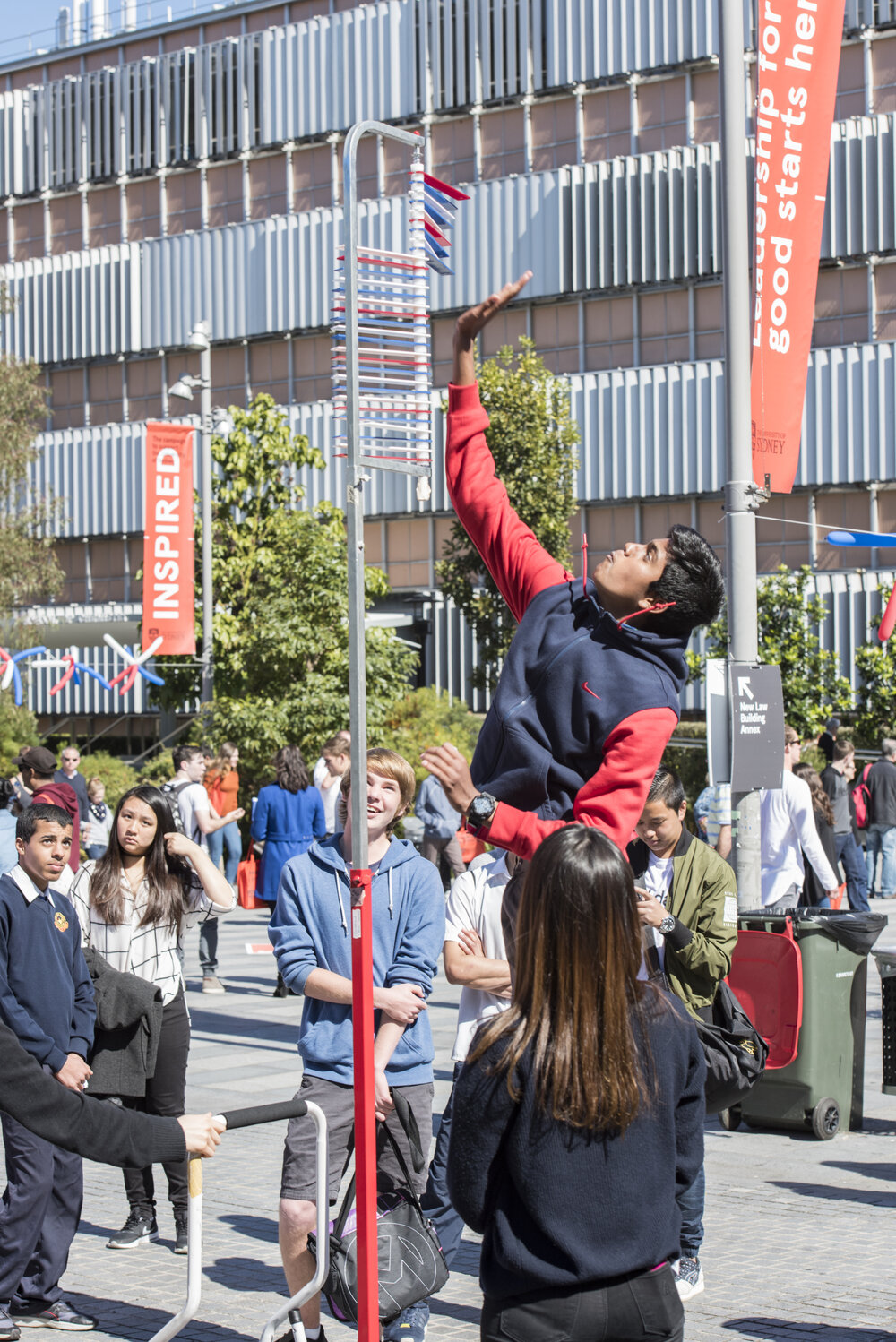 Vertical Jump Test on Eastern Avenue at Open Day