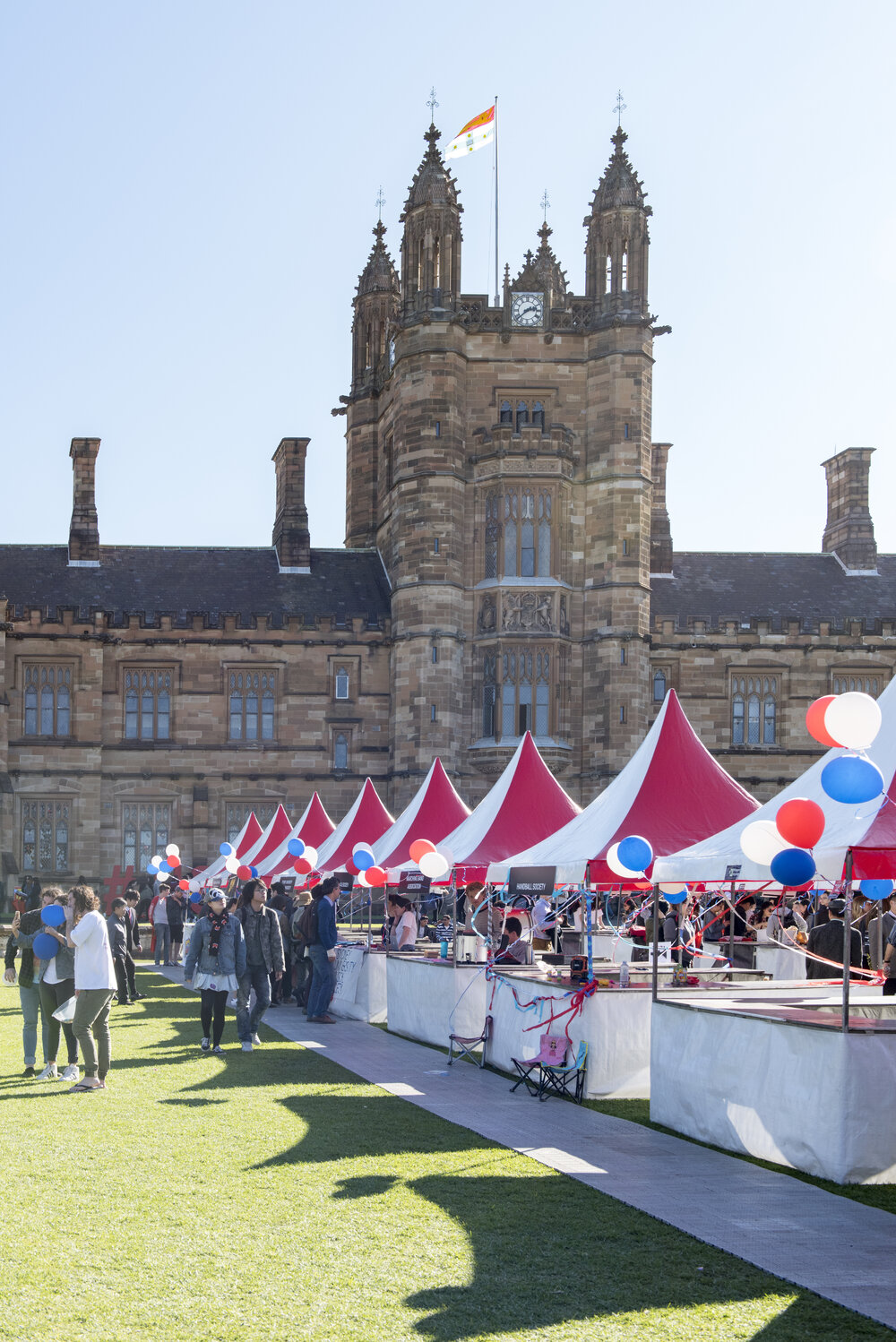 Open Day Stalls on Front Lawn