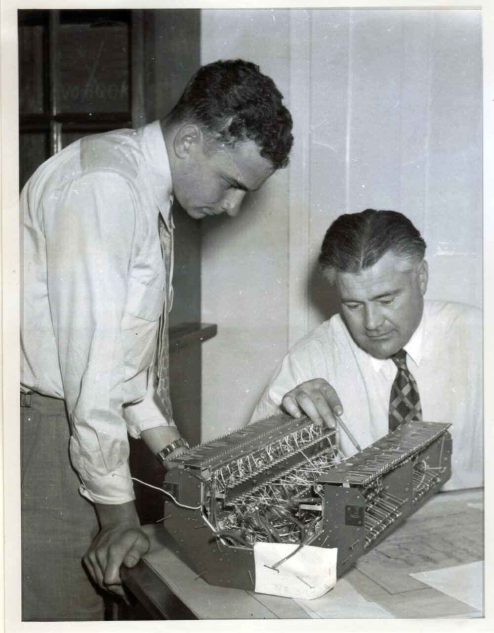 Brian Swire, Chief Engineer, Inspecting SILLIAC