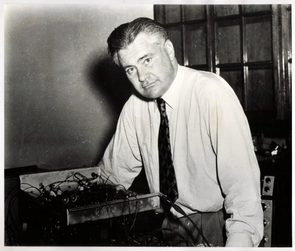 Brian Swire, Chief Engineer, Inspecting SILLIAC