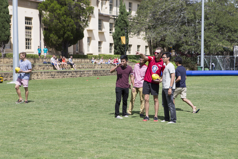 International Students Event with Sydney Swans Playing AFL at The Square 