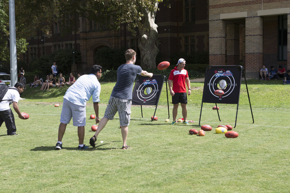 International Students Event with Sydney Swans Playing AFL at The Square