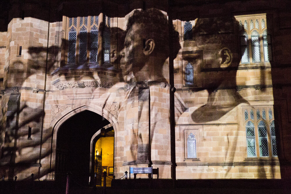 Wartime Legends Light Show on Quadrangle for Vivid Path to the Future Festival