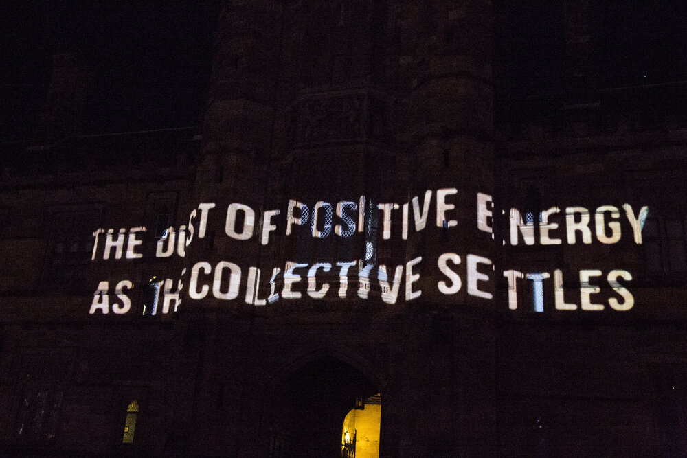 Wartime Legends Light Show on Quadrangle for Vivid Path to the Future Festival