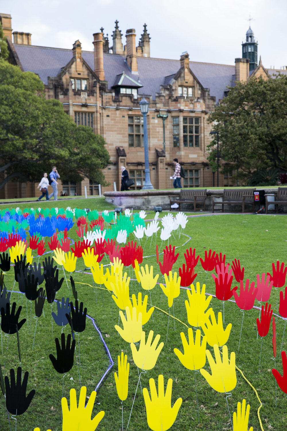 Sea of Hands at Vivid Path to the Future Festival on Front Lawn