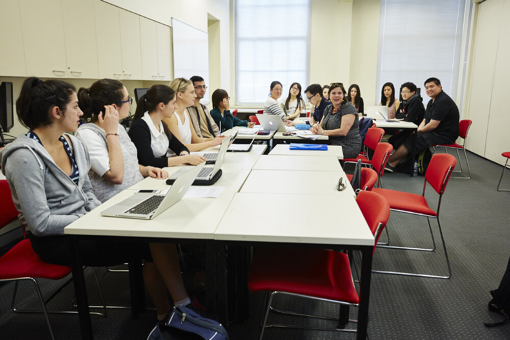 Students in Pharmacy Building Classroom