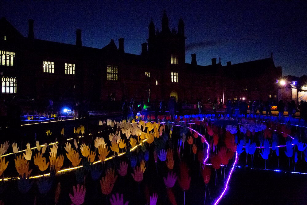 Quadrangle and Sea of Hands at Vivid Path to the Future Festival