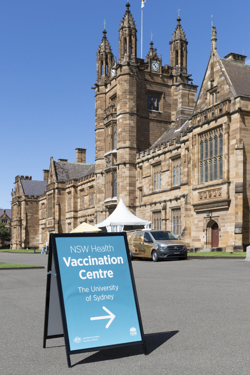 NSW Health Vaccination Centre for COVID-19 in Quadrangle 