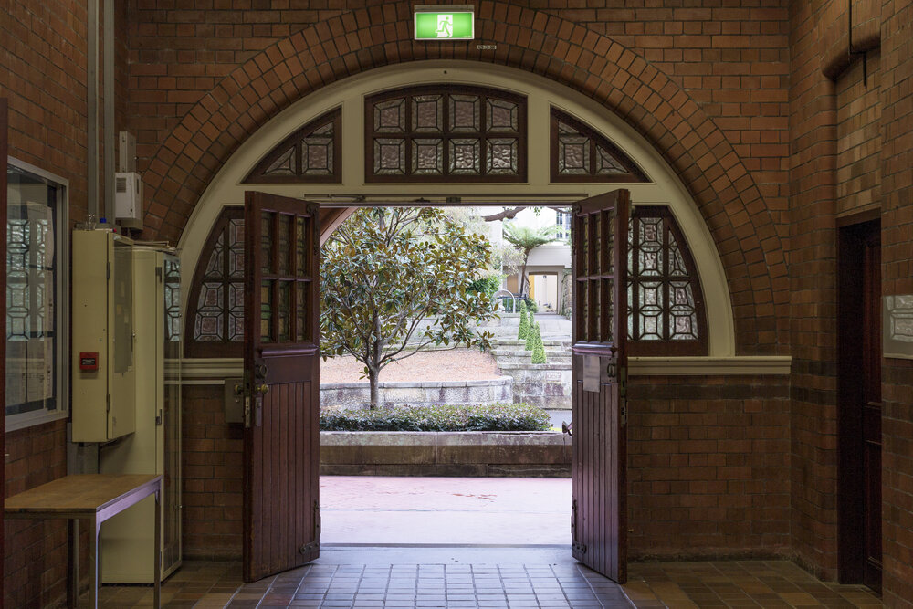 John Woolley Building Entranceway Facing Russell Place