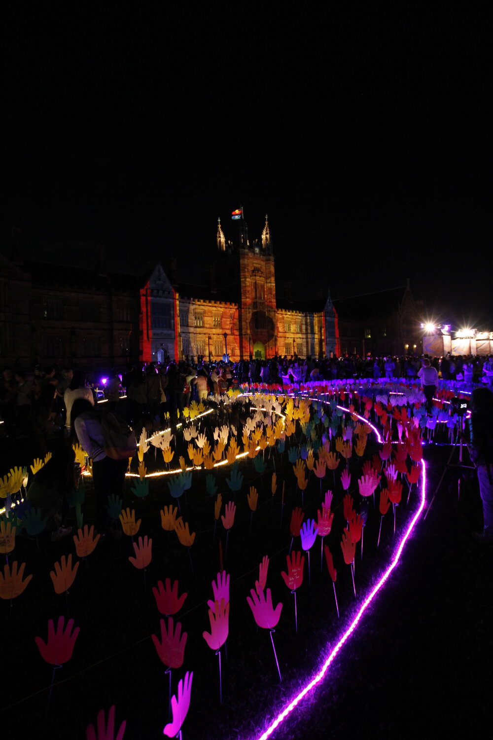 Quadrangle and Sea of Hands at Vivid Path to the Future Festival