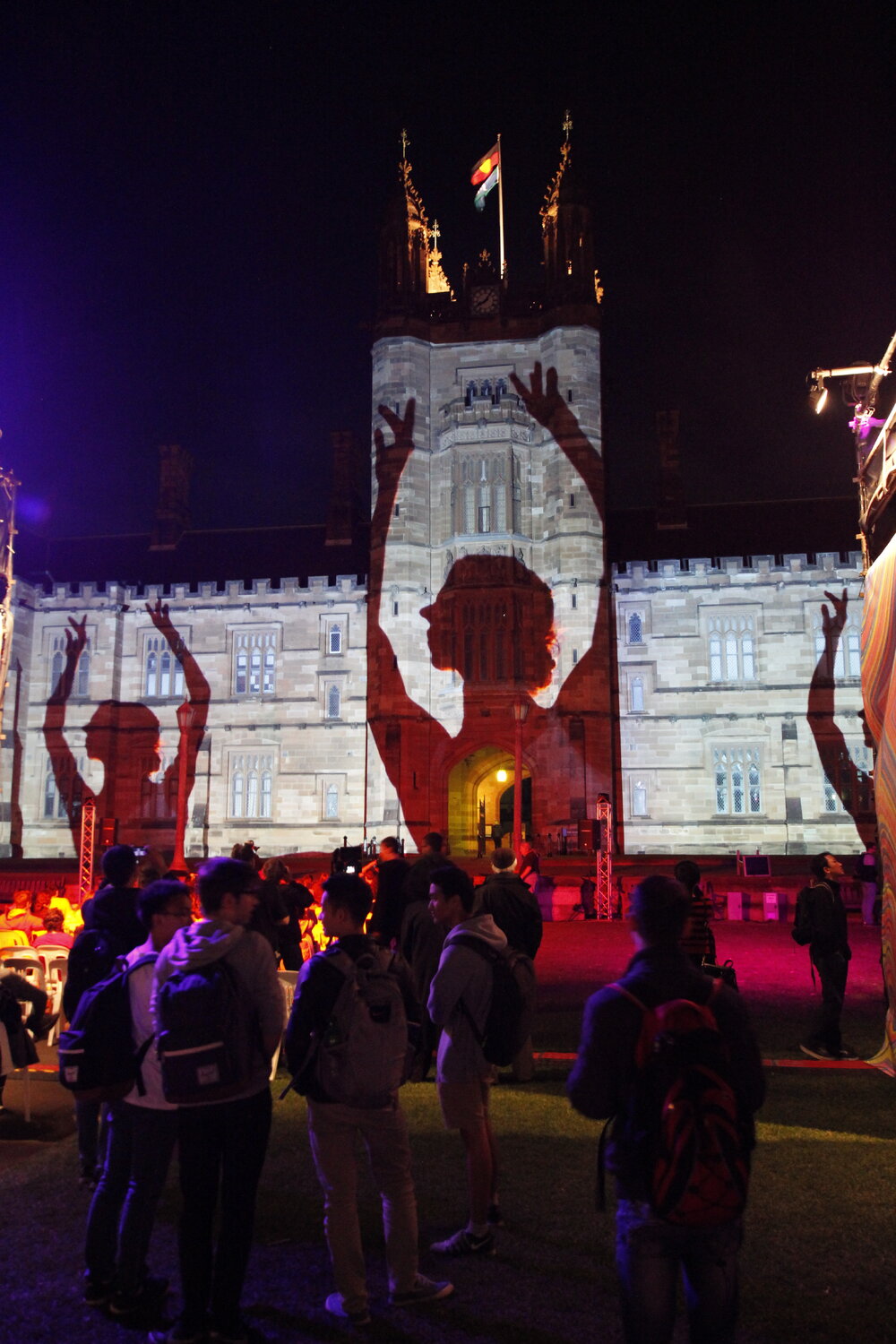 Quadrangle and Sea of Hands at Vivid Path to the Future Festival
