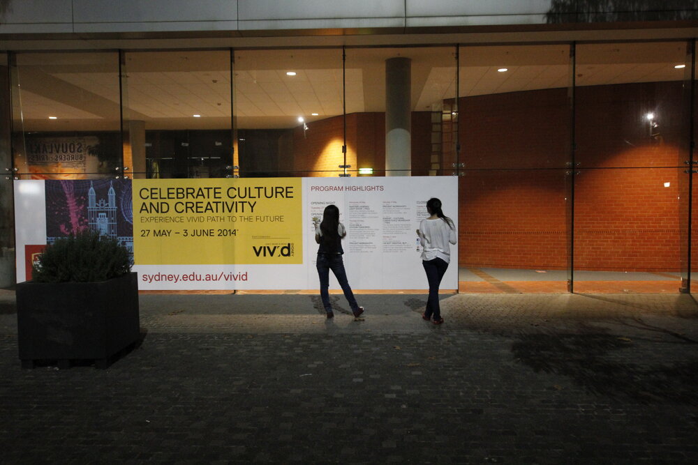 Vivid Path to the Future Festival Program Sign