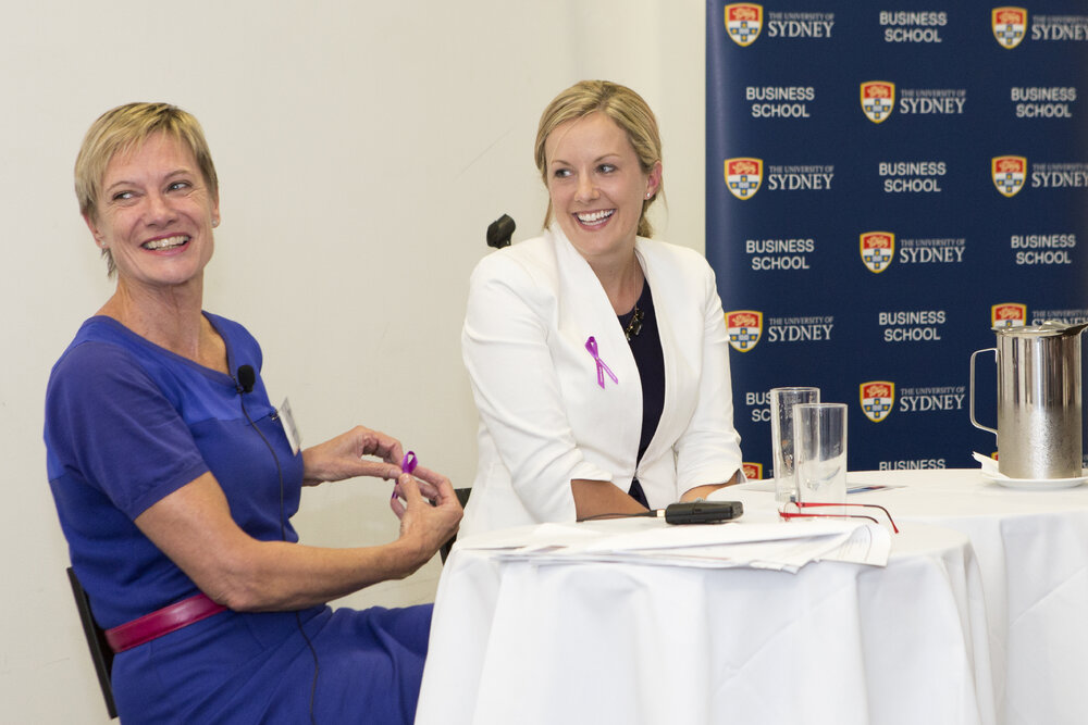 Sue Bussell and Julie McKay at Business School's International Women's Day Panel