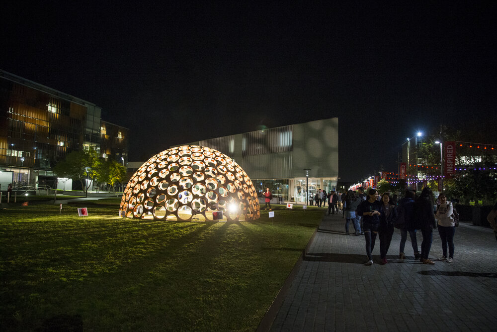 Sculpture Along Eastern Avenue During Vivid Path to the Future Festival