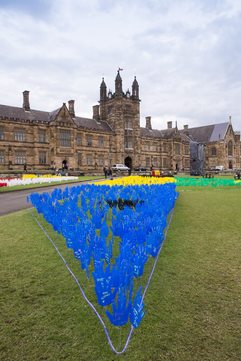 Sea of Hands at Vivid Path to the Future Festival on Front Lawn