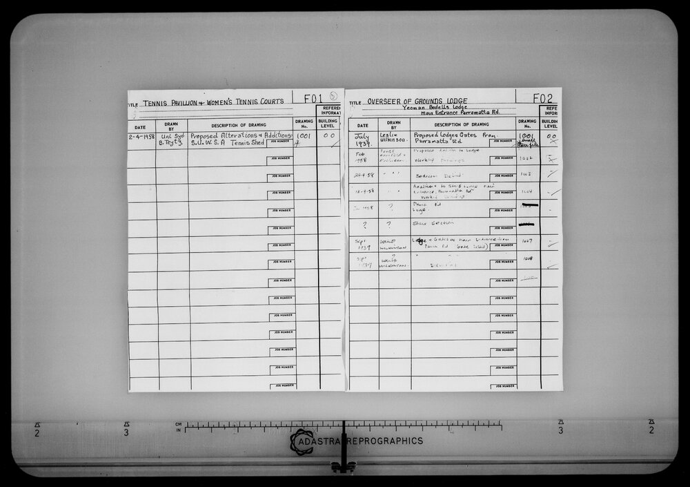 Tennis Pavillion and Women's Tennis Courts - SUWSA Tennis Shed - Microfilm Roll F340