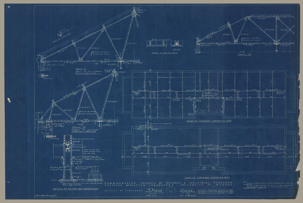 Council for Scientific and Industrial Research - Proposed McMaster Laboratory - Steelwork Supporting Roof