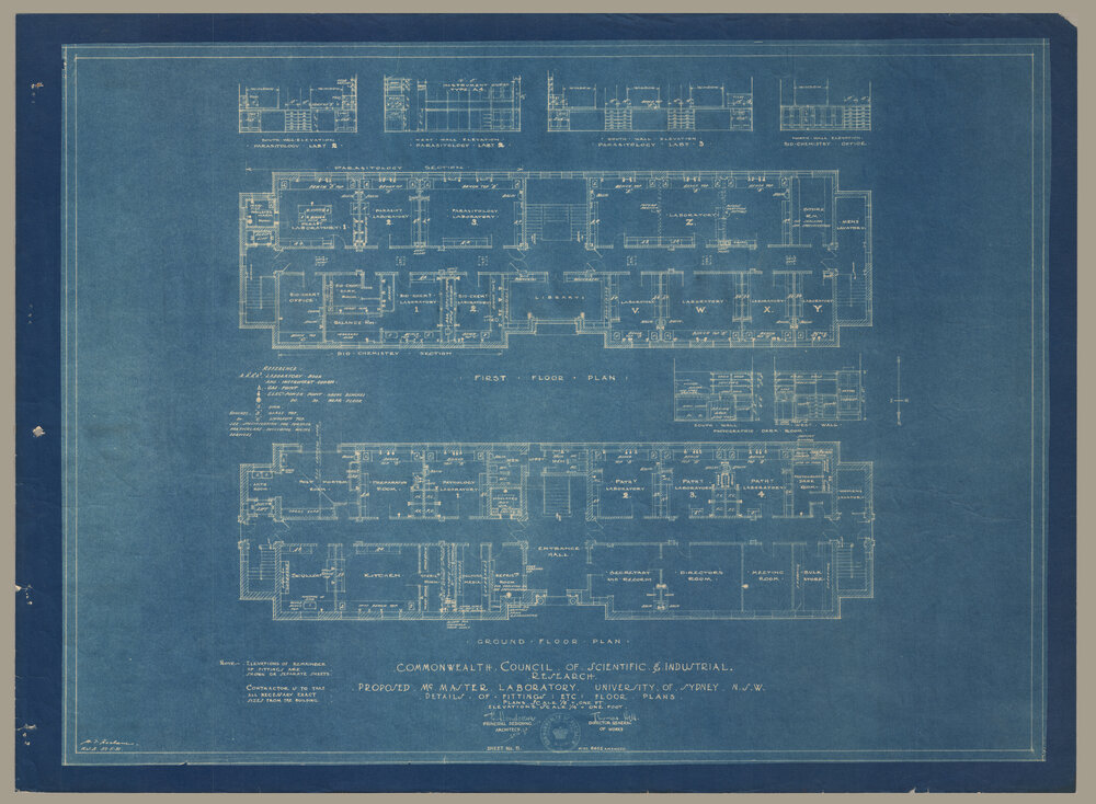 Council for Scientific and Industrial Research - Proposed McMaster Laboratory - Floor Fittings