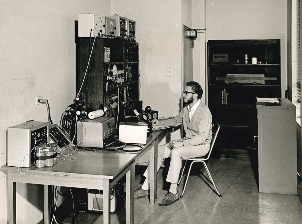 John Bain in Room 722 (Control) of RA Champion's Laboratory
