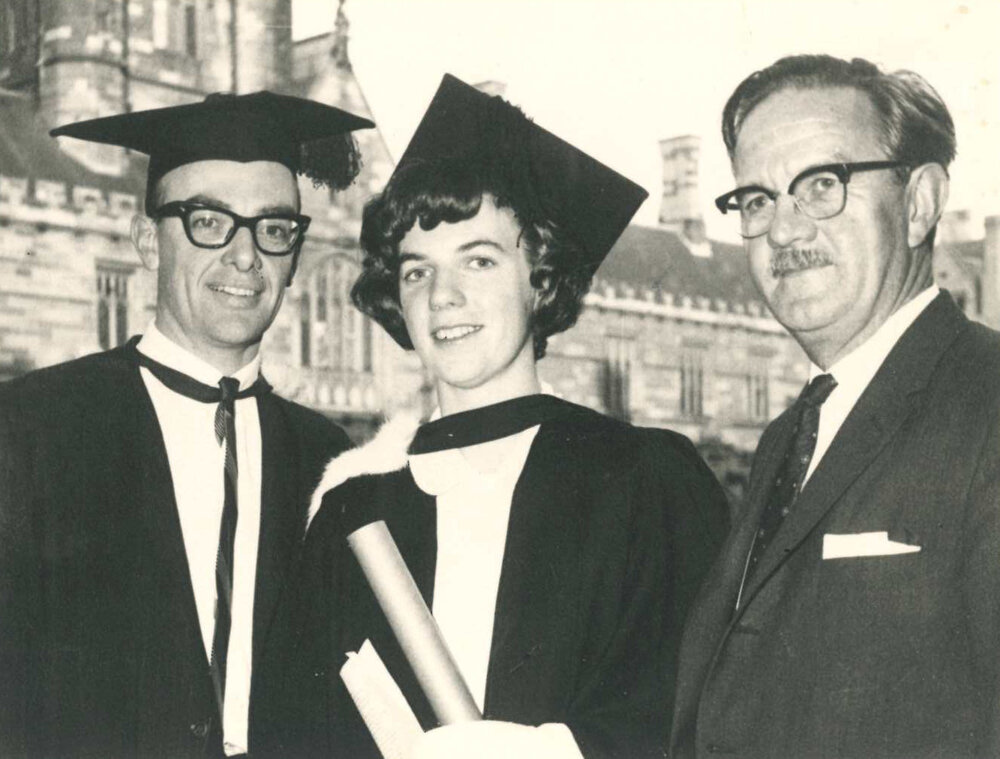 3 Medal Winners - WM O'Neil (2 Medals), Daughter Judith (2 Medals) and Judith's Husband Laurie Ryan