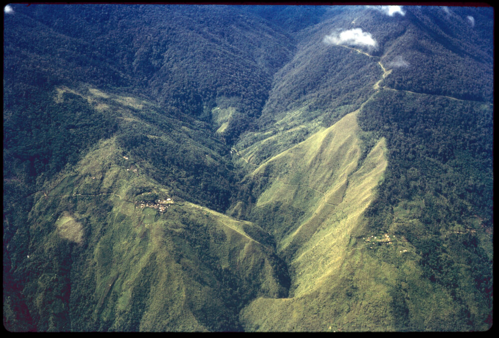 Aerial View of Valley and Villages