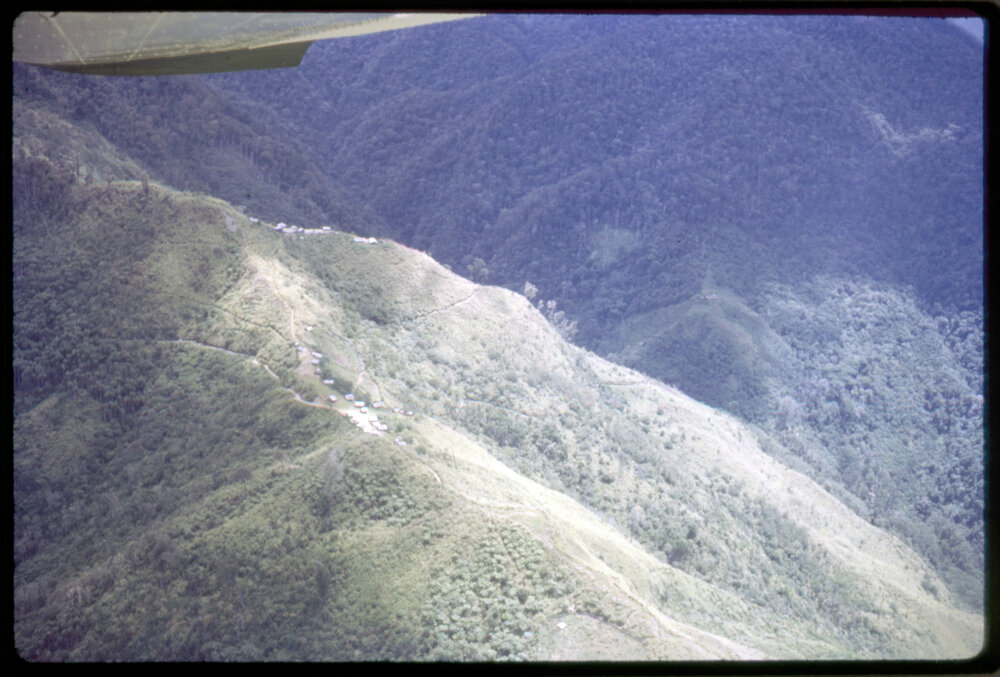 Aerial View of Village on Mountain