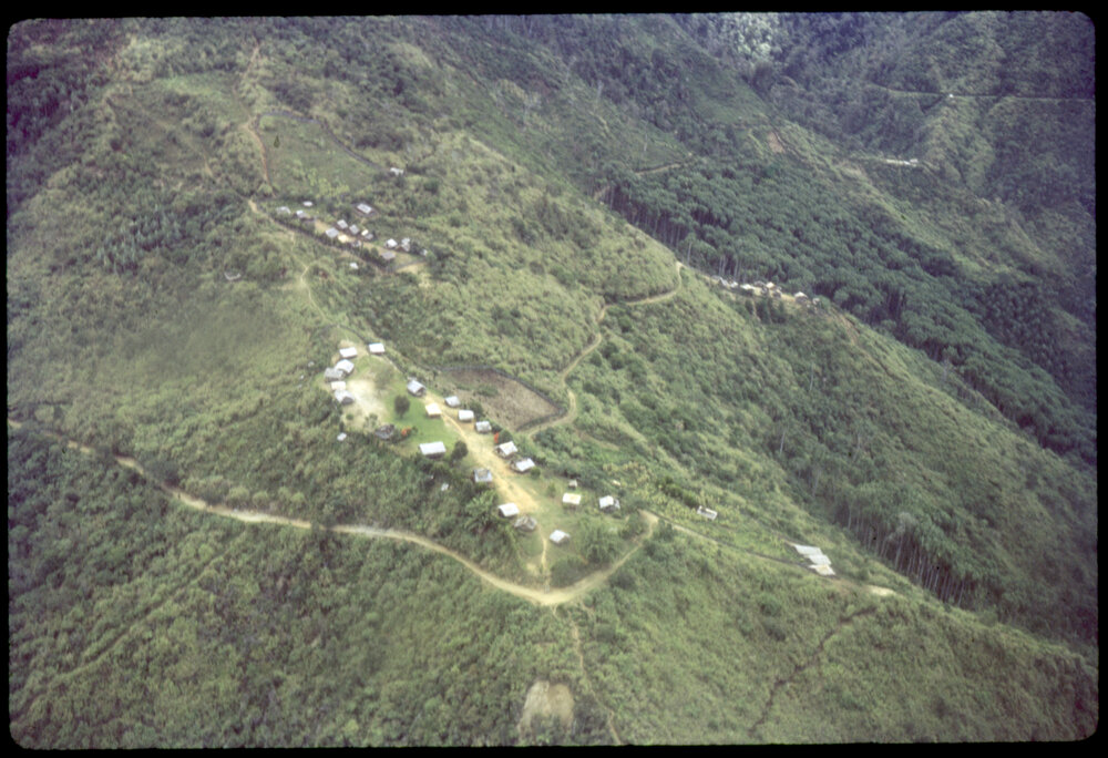 Aerial View of Village on Mountain