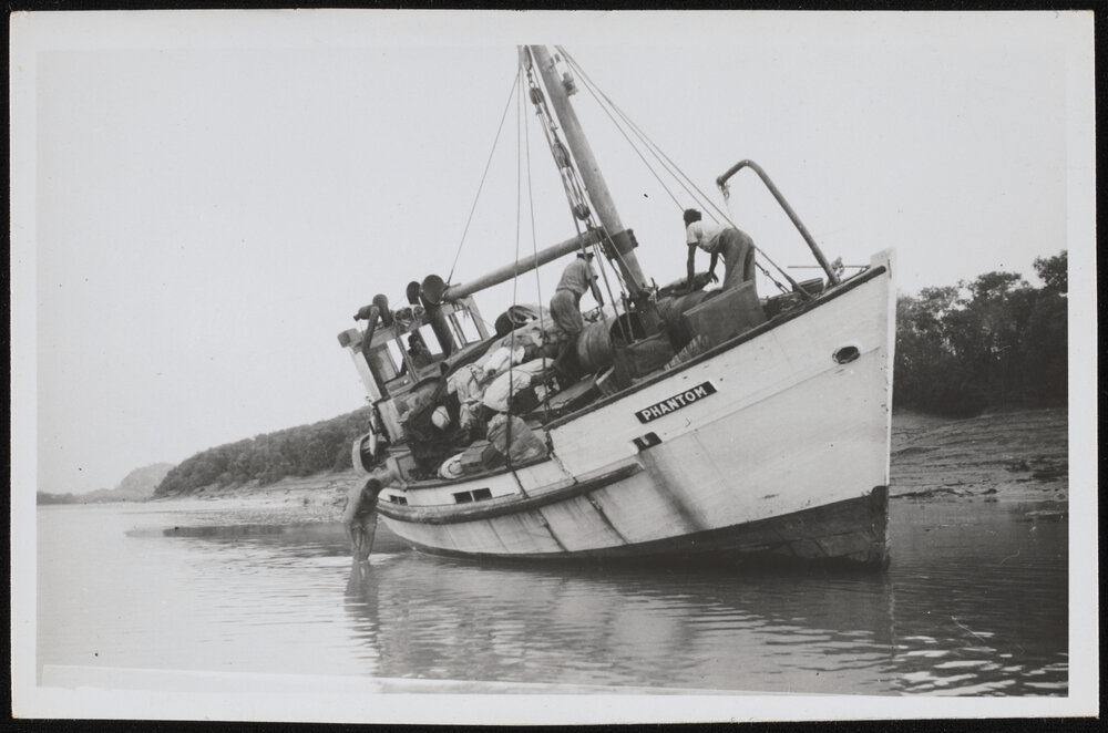 The Phantom Beached on a Sand Bank on the East Alligator River, Northern Territory