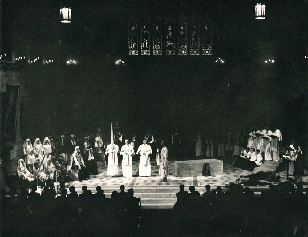 German Easter Play 'Ludus Resurrectione' Performed in the Great Hall