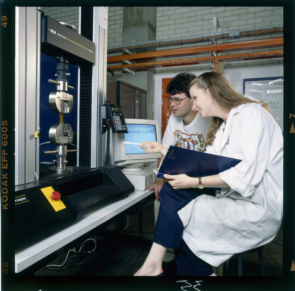 Students at Scanning Electron Microscope