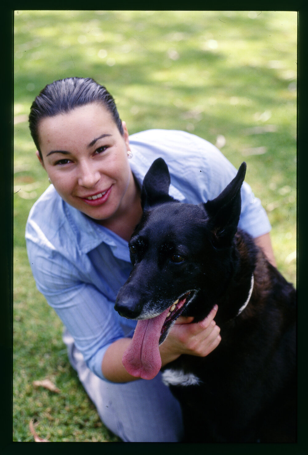 Rae Kingston Veterinary Science Student with a Dog