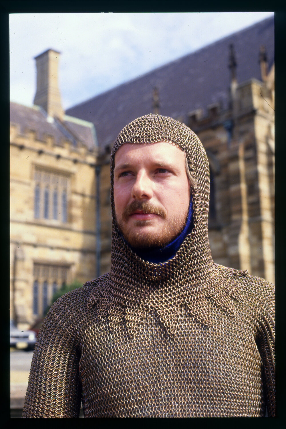 Student in Chain Mail During Orientation Week 1987
