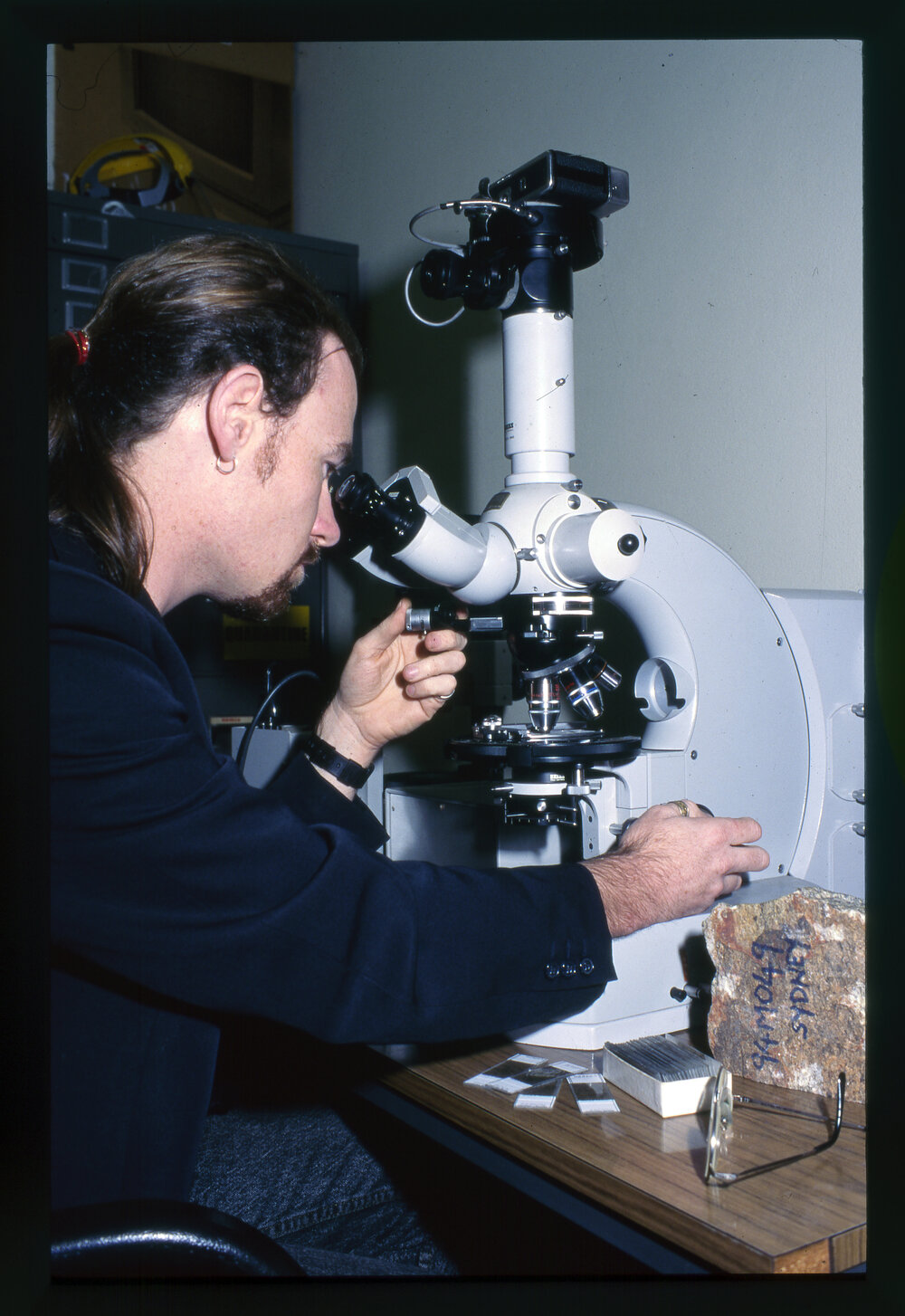 Faculty of Science Student at Microscope