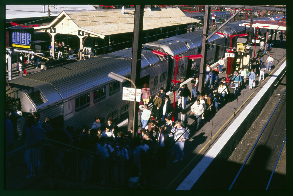 Students on Platform at Redfern Station